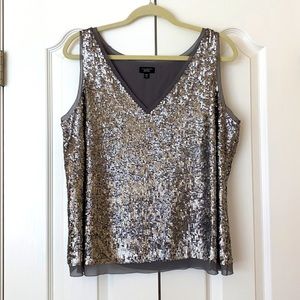 Talbots sequin blouse